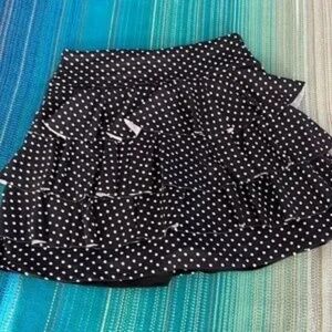 Dona Jo Polka Dot Ruffle Bum Tennis Skirt/ Skort